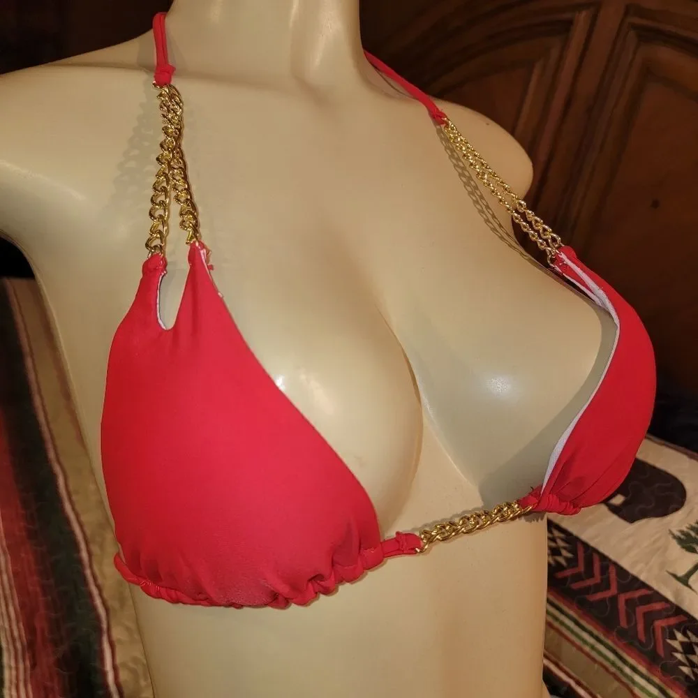 Black & Red chain-link Bikini (M/L)